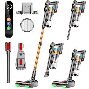 VAKERR Cordless Vacuum Cleaner 550W 55KPA 60Mins 2500mAh Lightweight Stick Vacuum Cleaner for Home Hardwood Carpet Pet Hair