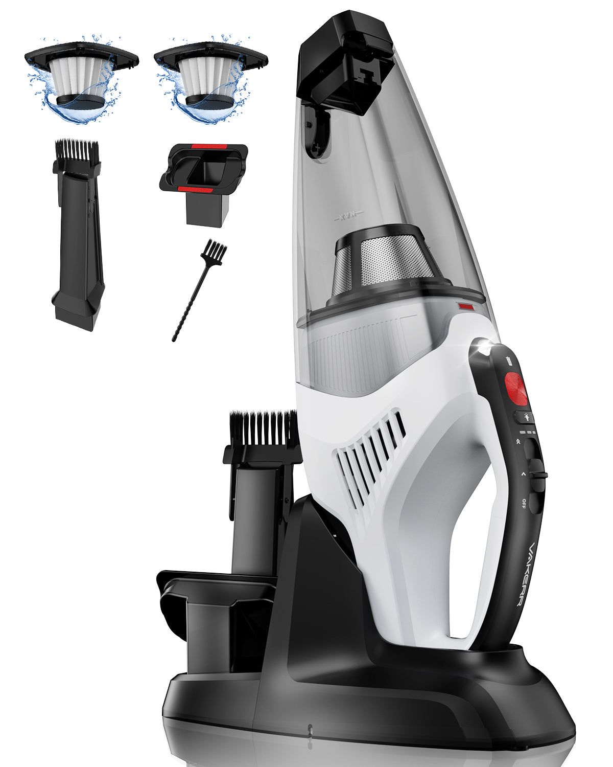 VAKERR Cordless Handheld Vacuum Cleaner, 15KPA & LED, Lightweight and Portable, Suitable for Home, Car, Pet Hair