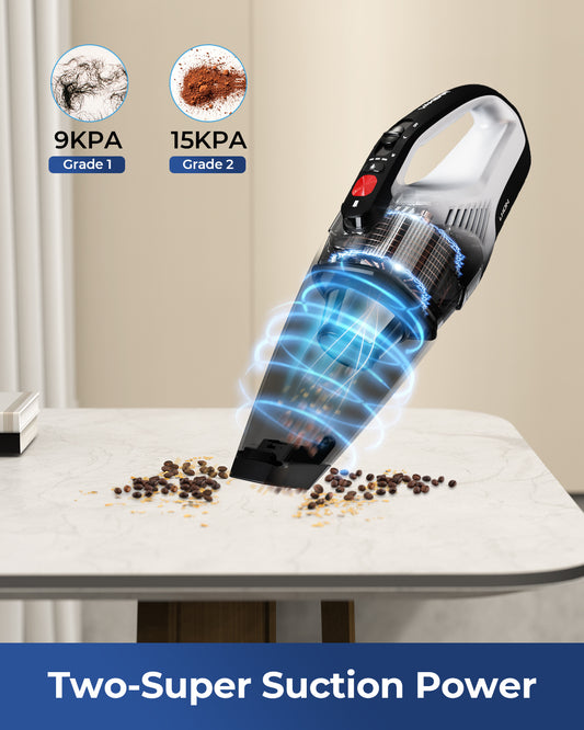 VAKERR Cordless Handheld Vacuum Cleaner, 15KPA & LED, Lightweight and Portable, Suitable for Home, Car, Pet Hair