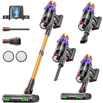 VAKERR M9/Y9 80KPA Cordless Vacuum Cleaner 650W Strong Suction Stick Vacuum 80Mins Runtime for Hard Floor Pet Hair and Carpet